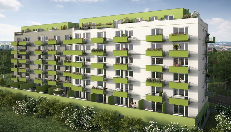 Двухкомнатные квартиры в новом ЖК "Зеленый вид", Прага10