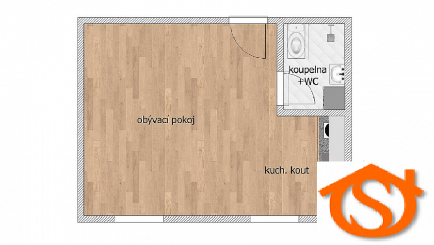 Однокомнатная квартира 1 + кк 27 м², ул. Клановицка, Прага 9 - Глоубетин