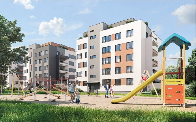Однокомнатные квартиры в новом ЖК "Сады Богдалец", Прага-4, Михле.